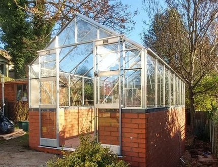 8ft wide Elite Dwarf Wall Greenhouse