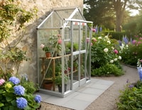 Elite 4x2 Apex Lean To Greenhouse - Horticultural Glazing
