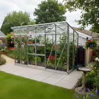 Elite Edge 4x20 Pent Roof Greenhouse - Toughened Glazing