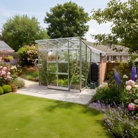 Elite Edge 4x8 Pent Roof Greenhouse - Toughened Glazing