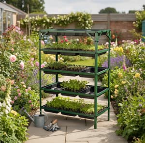 Elite Green 5 Tier 15 Seed Tray Frame