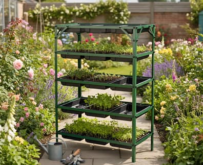 Elite Green 5 Tier 15 Seed Tray Frame