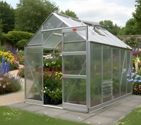 Elite High Eave 6x10 Greenhouse - 6mm Polycarbonate Glazing