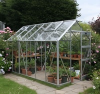Elite High Eave 6x12 Greenhouse - Toughened Glazing
