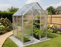 Elite High Eave 6x4 Greenhouse - 6mm Polycarbonate Glazing