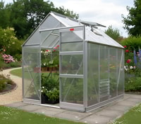 Elite High Eave 8x6 Greenhouse - 6mm Polycarbonate Glazing