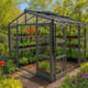 Elite Sanctuary 8 8x10 Greenhouse in Graphite with Extra Double Doors