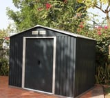 Emerald Anthracite Rosedale 8x6 Metal Shed