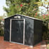 Emerald Anthracite Rosedale 8x8 Metal Shed Front