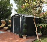 Emerald Anthracite Rosedale 8x8 Metal Shed