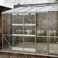  Double Front Doors Plain Aluminium