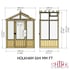 Shire Holkham 6x4 Wooden Greenhouse Dimensions