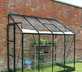 Halls Europa Green 8x4 Lean to Greenhouse - Horticultural Glass