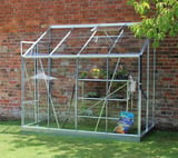 Halls Europa Silver 8x4 Lean to Greenhouse - Horticultural Glass