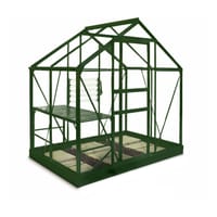 6x4 Green Halls Popular Greenhouse - Toughened Glass