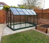 6x10 Green Halls Popular Greenhouse - Horticultural Glass