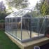 Halls Popular Silver  6x10 Greenhouse with Toughened Glass on Decking