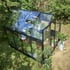 Halls Qube 8x6 Greenhouse Side Elevated View