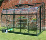 Halls Silverline Green 6x10 Lean to Greenhouse - 3mm Horticultural Glazing