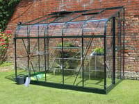 Halls Silverline Green 6x10 Lean to Greenhouse - 3mm Toughened Glazing