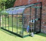 Halls Silverline Green 6x12 Lean to Greenhouse - 3mm Horticultural Glazing
