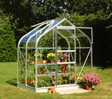 Halls Supreme Silver 6x4 Greenhouse - Horticultural Glazing