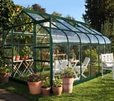 Halls Supreme Green 8x12 Greenhouse - Horticultural Glazing
