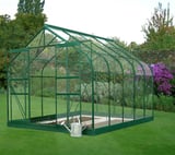 Halls Supreme Green 8x10 Greenhouse - Horticultural Glazing