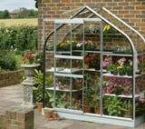 2x6 Halls Supreme Wall Garden Lean to - Toughened Glass