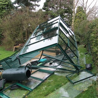 Get an insurance quote to replace your storm damaged greenhouse