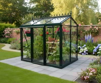 Janssens Helios Urban 5x8 Greenhouse in Green
