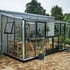 Juliana 7x10 Silver Lean to Greenhouse with Large Double Doors