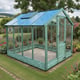 Lichfield 6x8 Wooden Greenhouse in garden setting