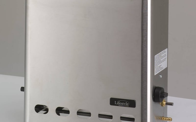 Eden Pro 4.2kW electric greenhouse heater installed inside a greenhouse