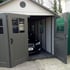 Lifetime Plastic Garage with Tri-Fold Doors for easy access