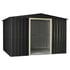 Lotus 10x8 Apex Metal Shed with Wide Entrance Slate Grey