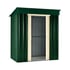Lotus 8x3 Pent Metal Shed Wide Entrance Heritage Green