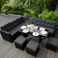 Lichfield 9 Seat Rattan Corner Set 