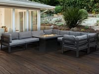 Lichfield Modular Garden Furniture Set With Fire Pit Table