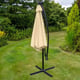Lichfield Beige Cantilever Parasol with LEDs