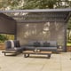 Nexus Grey Louvred Pergola - Rear and Side Screens Down