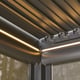 Nexus Grey Louvred Pergola - Warm Amber LED Strip Lit