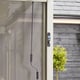 Nexus Beige Pergola - Side Screen Down with Crank Stored