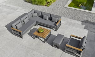Life Soho Corner Garden Suite With Arms in Carbon