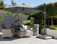 Garden Must Haves One Box 3m Cantilever Parasol Cream