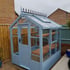 Swallow Robin 5x8 Wooden Greenhouse in Robins Egg Blue