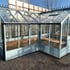 Swallow Swan 8x21 Wooden Greenhouse 4ft Porch Robins Egg Blue Finish