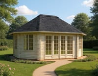 Palmako Hanna 5.7m x 4.2m Octagonal Log Cabin