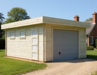 Palmako Rasmus 5.5m x 3.6m Wooden Garage with Sectional Door