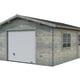 Palmako Roger 4.5m x 5.5m Wooden Garage Metal Door Grey Dip